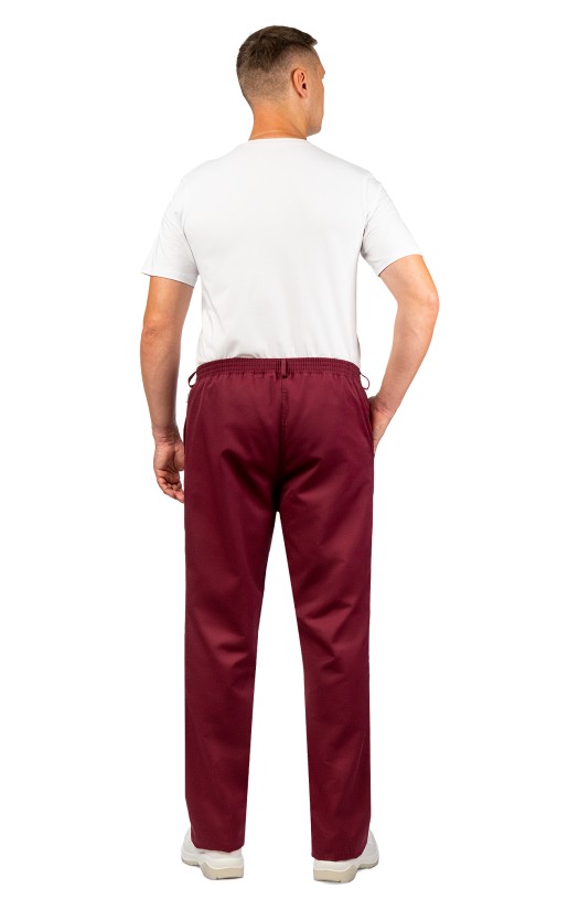  Брюки мужские летние «Ультра» бордовые, ХАССП