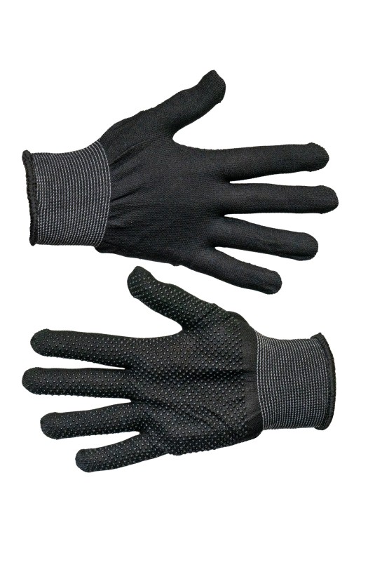 Перчатки вязаные с прерывистым ПВХ-покрытием ладонной части