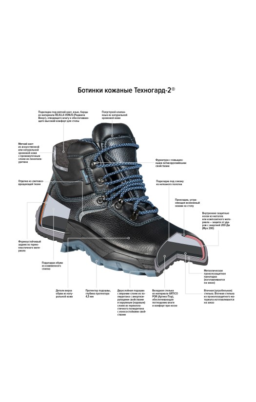 Ботинки женские кожаные Техногард-2® утепленные