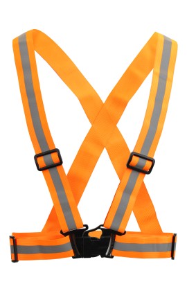 Световозвращающий ремень с наплечными лямками флуоресцентный оранжевый