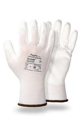 Перчатки защитные POLY FIT (Поли Фит) с&nbsp;частичным полиуретановым покрытием