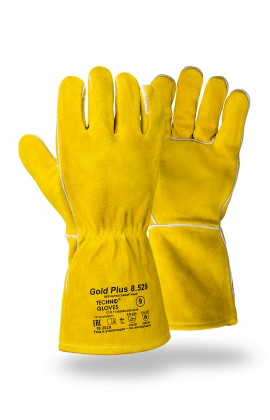 Перчатки GOLD PLUS (Голд Плюс) из&nbsp;спилка КРС с&nbsp;крагами