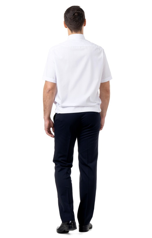 Сорочка мужская на поясе белая, короткий рукав