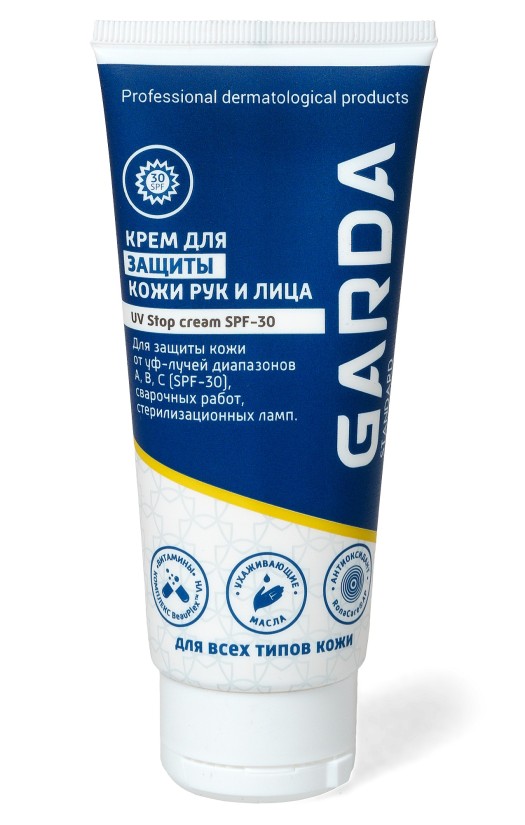 «Гарда-Стандарт УФ&amp;nbsp;Стоп» крем защитный &lt;nobr&gt;от УФ-излучения&lt;/nobr&gt; &lt;nobr&gt;SPF-30&lt;/nobr&gt; (100&amp;nbsp;мл)
