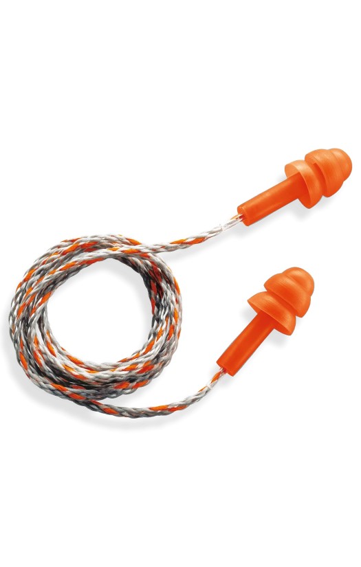 Вкладыши (беруши) противошумные многоразовые UVEX «Виспер» (2111237) со шнурком, в индивидуальном контейнере, 23 дБ