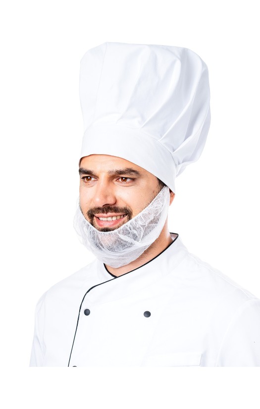 Набородник одноразовый белый (спанбонд) (6740) (100 шт.)