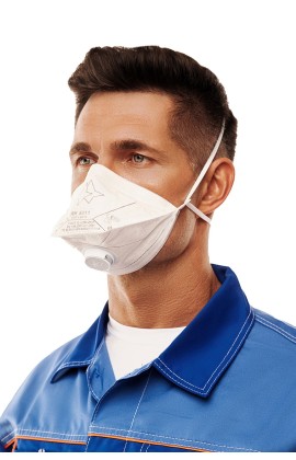 Полумаска фильтрующая (респиратор) противоаэрозольная (с клапаном выдоха) RK 6011