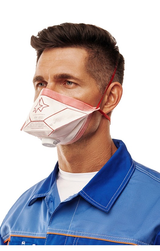 Полумаска фильтрующая (респиратор) противоаэрозольная (с клапаном выдоха) RK 6031