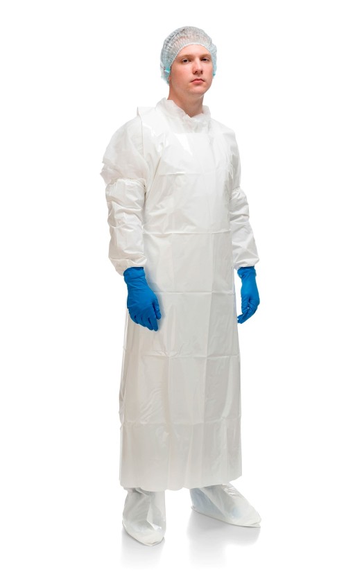 Фартук HACCPER Uretex 150х83 см, 150 мкм, цвет белый (950110)