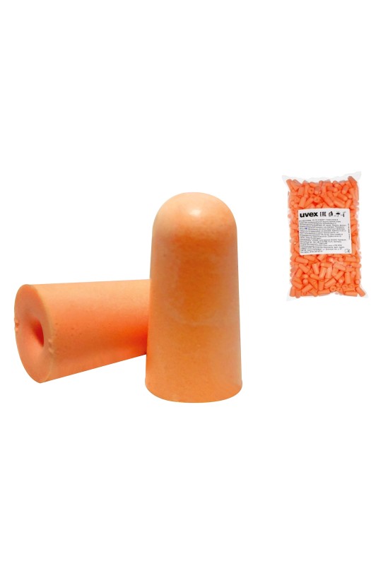 Вкладыши (беруши) противошумные одноразовые UVEX «Икс-фит Пич» (2112204) без шнурка, для диспенсера (200 пар), 37 дБ