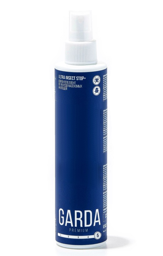 «Гарда Премиум Ультра Инсект Стоп+» спрей от укусов насекомых и клещей (200 мл)