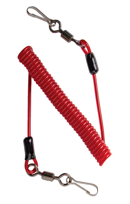 Шнур спиралевидный привязной с двумя карабинами (vnt 272)