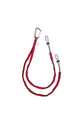 Строп эластичный двойной с петлей для крепления инструментов (до 10 кг) с карабином «Мини» (vnt 283 set 1229)