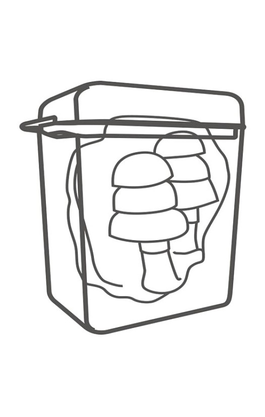 Вкладыши (беруши) противошумные многоразовые Delta Plus «CONICFIR050OR»  со шнурком, в индивидуальном контейнере, 34дБ