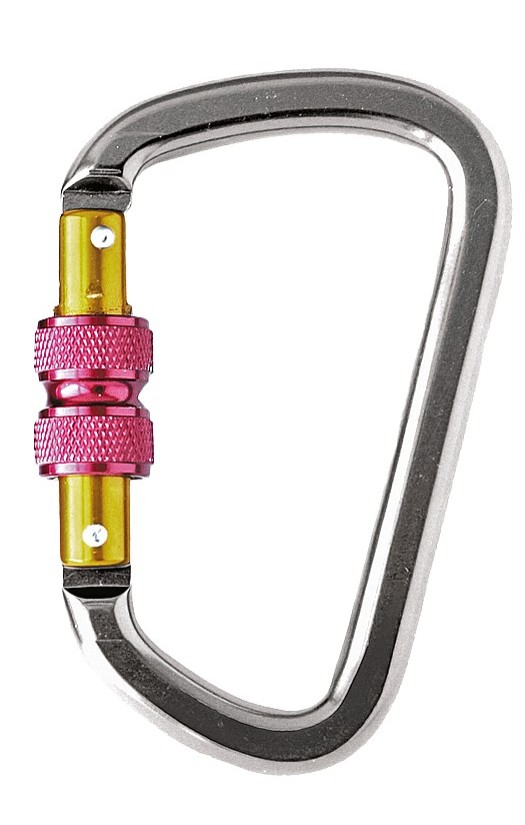 Карабин грушевидный винтовой алюминиевый AZ 014