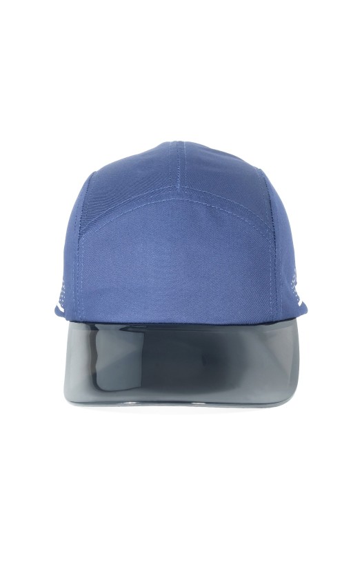 Каскетка защитная Стальной Барс синяя с прозрачно-серым козырьком 65 мм (92318)