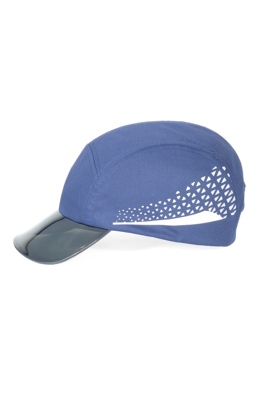 Каскетка защитная Стальной Барс синяя с прозрачно-серым козырьком 65 мм (92318)