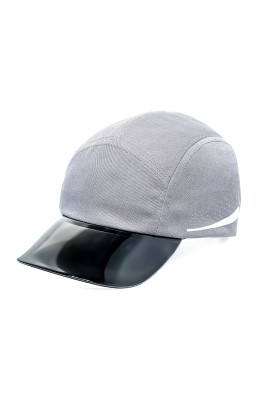 Каскетка защитная Стальной Барс серая с прозрачно-серым козырьком 65 мм (92311)