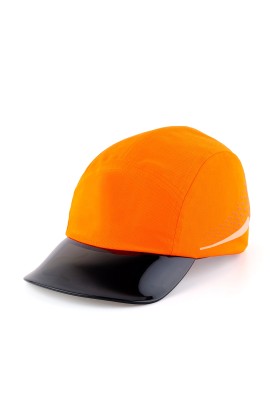 Каскетка защитная Стальной Барс оранжевая с прозрачно-серым козырьком 65 мм (92314)