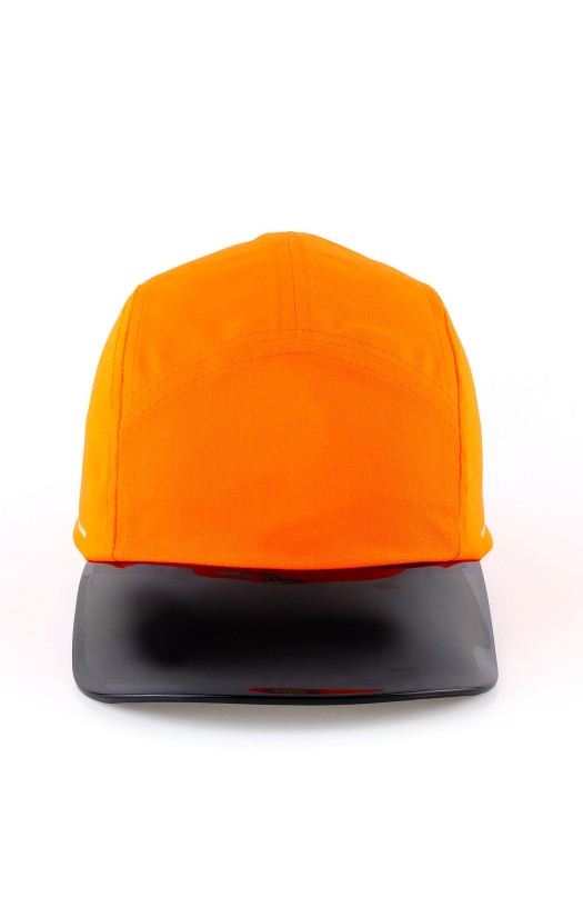 Каскетка защитная Стальной Барс оранжевая с прозрачно-серым козырьком 65 мм (92314)