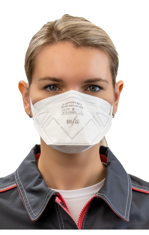 Полумаска фильтрующая MFA, модель A-167 (класс защиты FFP1)