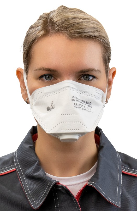 Полумаска фильтрующая MFA, модель A-367V (класс защиты FFP3 с клапаном выдоха)