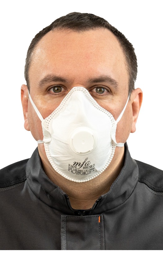 Полумаска фильтрующая MFA, модель F-267V (класс защиты FFP2) с клапаном выдоха