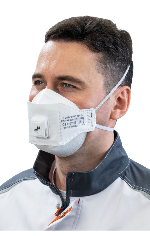 Полумаска фильтрующая MFA, модель P-267V (класс защиты FFP2 с клапаном выдоха)