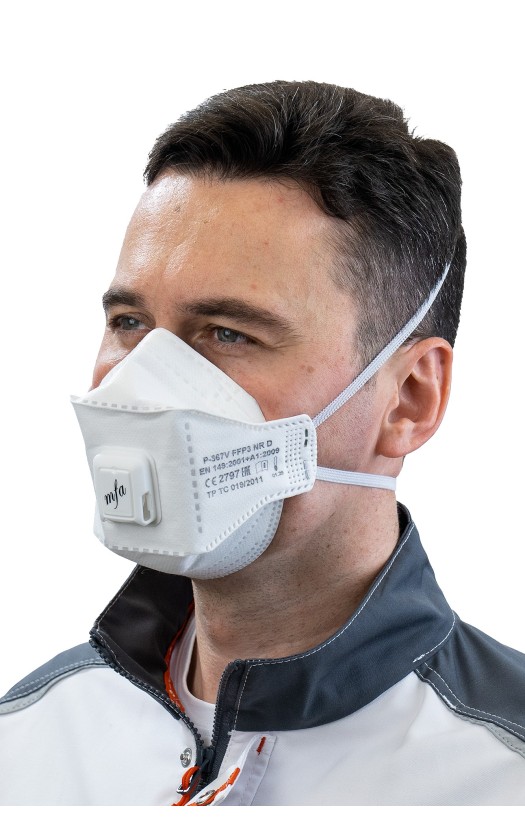 Полумаска фильтрующая MFA, модель P-367V (класс защиты FFP3 с клапаном выдоха)