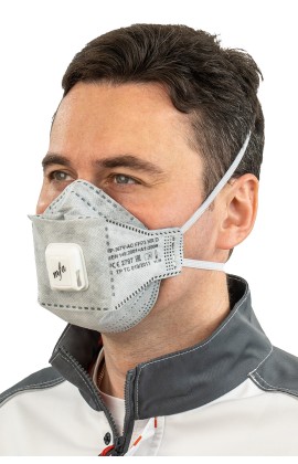 Полумаска фильтрующая MFA, модель P-367V-AC (класс защиты FFP3) с клапаном выдоха, с угольным фильтром