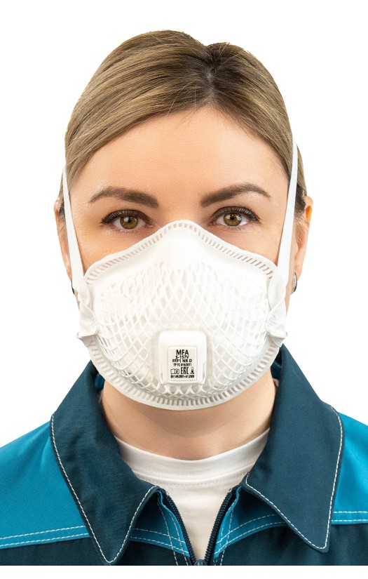 Полумаска фильтрующая MFA, модель S-167V (класс защиты FFP1 с клапаном выдоха)