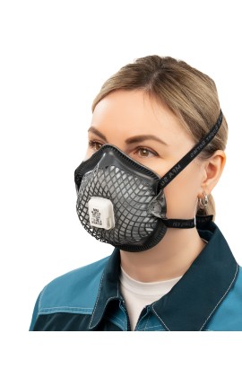 Полумаска фильтрующая MFA, модель SR-267V-AC (класс защиты FFP2) с клапаном выдоха, с угольным фильтром
