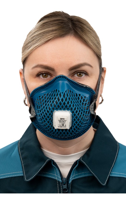 Полумаска фильтрующая MFA, модель S-267V-AC Acid (класс защиты FFP2) с клапаном выдоха, с угольным фильтром