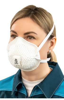 Полумаска фильтрующая MFA, модель S-367V (класс защиты FFP3 с клапаном выдоха)