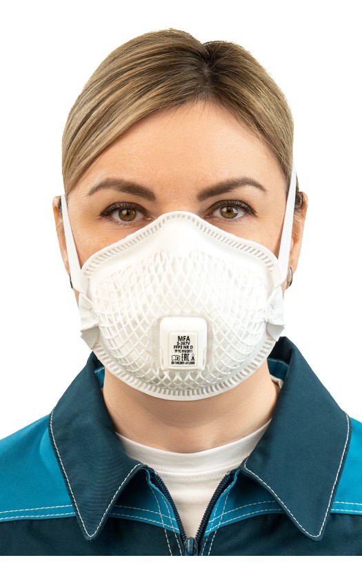 Полумаска фильтрующая MFA, модель S-367V (класс защиты FFP3 с клапаном выдоха)