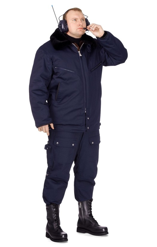 Куртка мужская меховая лётная синяя