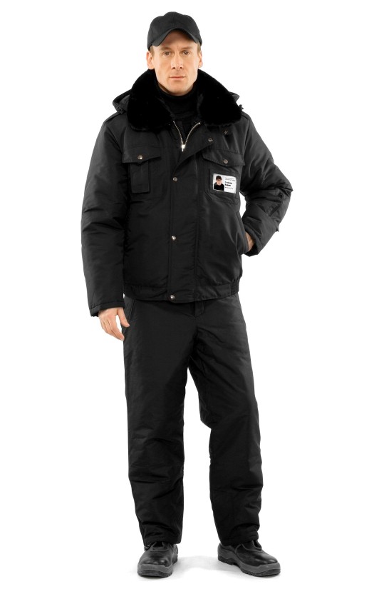 Куртка мужская утепленная «Секьюрити» (черная)