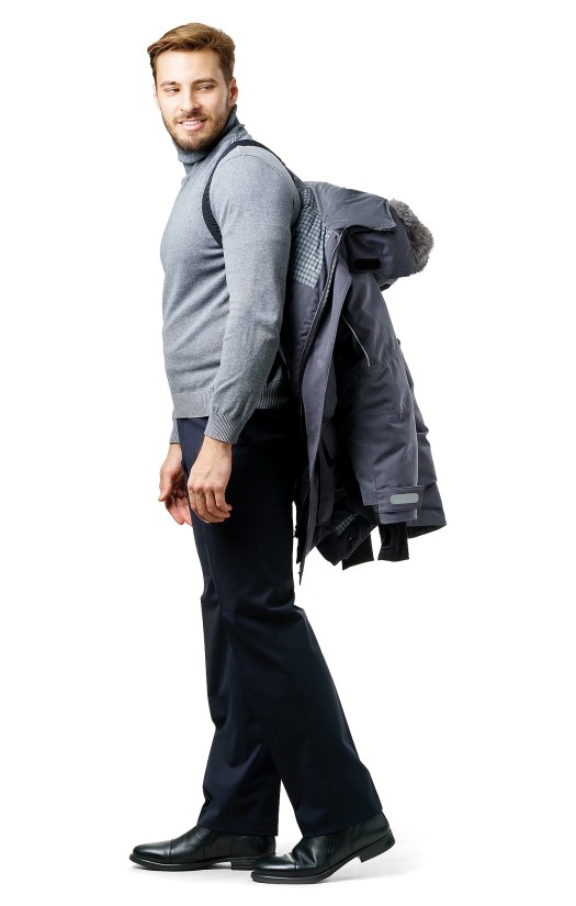 Куртка-парка мужская зимняя «Фокс» (цвет серый)