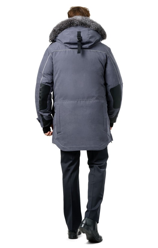 Куртка-парка мужская зимняя «Фокс» (цвет серый)