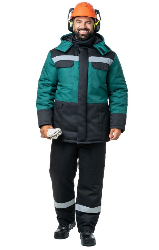 Куртка мужская зимняя «Молоток» зеленая