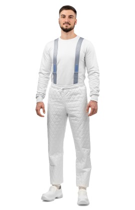 Брюки утепленные «Фридж» белые