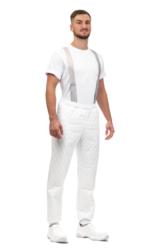 Брюки утепленные «Фридж» белые