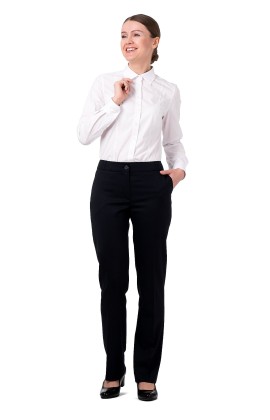 Блузка женская «Флекс-Т» белая, длинный рукав