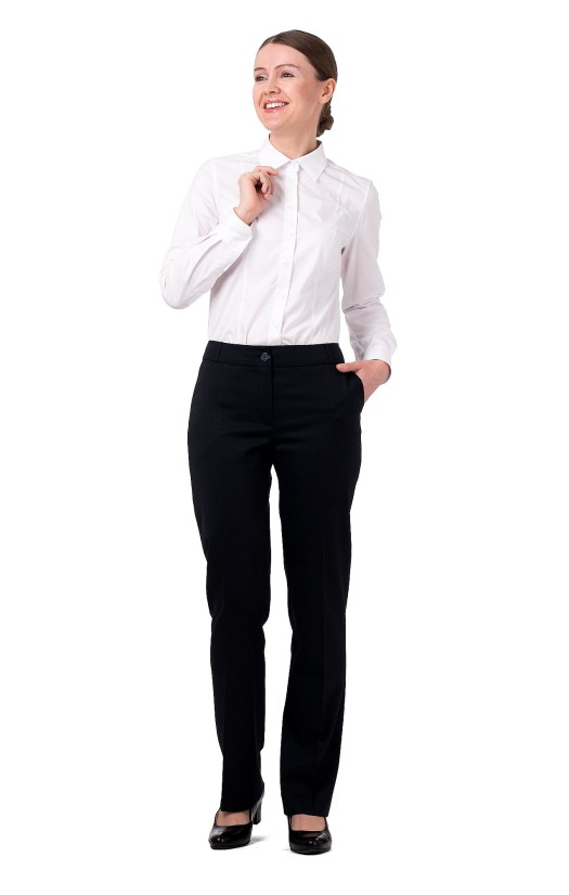 Блузка женская «Флекс-Т» белая, длинный рукав