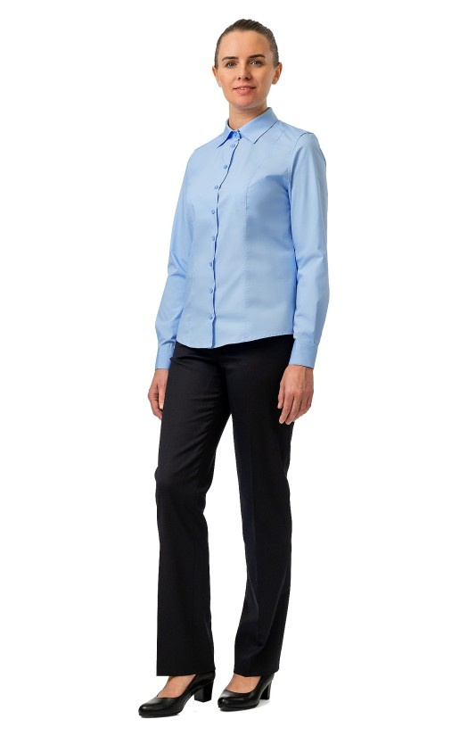 Блузка женская «Флекс-Т» голубая, длинный рукав