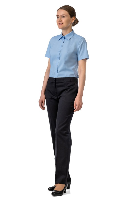 Блузка женская "Флекс-Т" голубая, короткий рукав