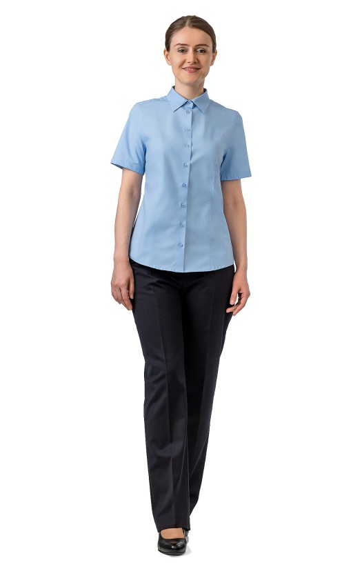 Блузка женская "Флекс-Т" голубая, короткий рукав