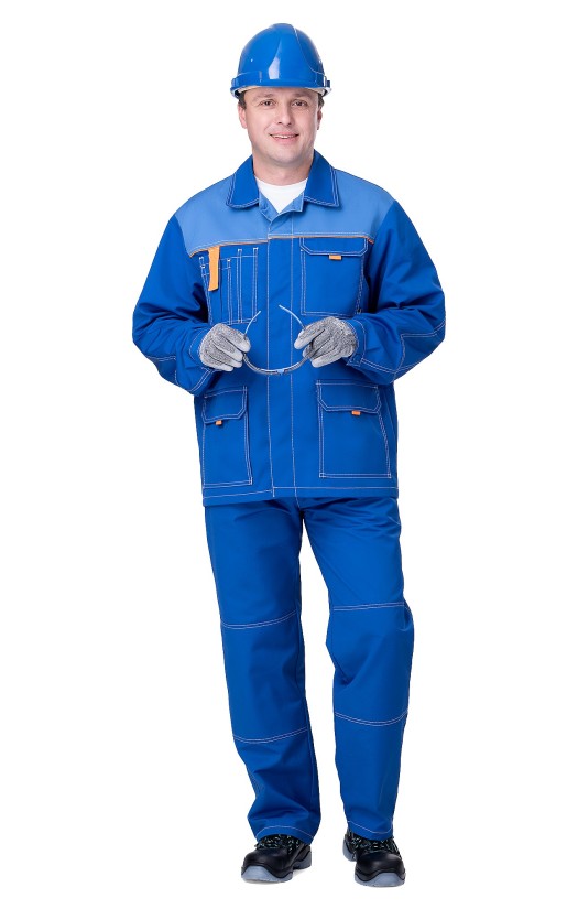 Куртка мужская летняя «Сити» удлиненная васильковая