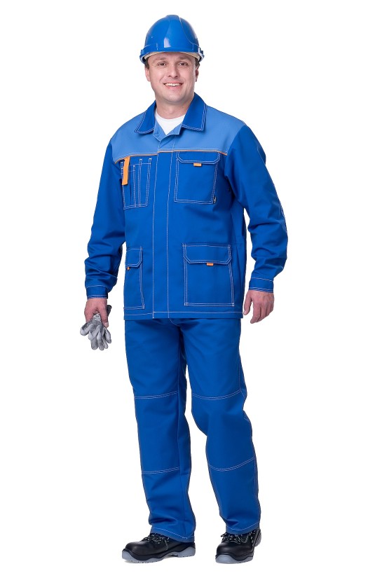 Куртка мужская летняя «Сити» удлиненная васильковая