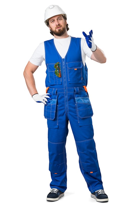 Полукомбинезон мужской летний «Сити-Мастер» васильковый